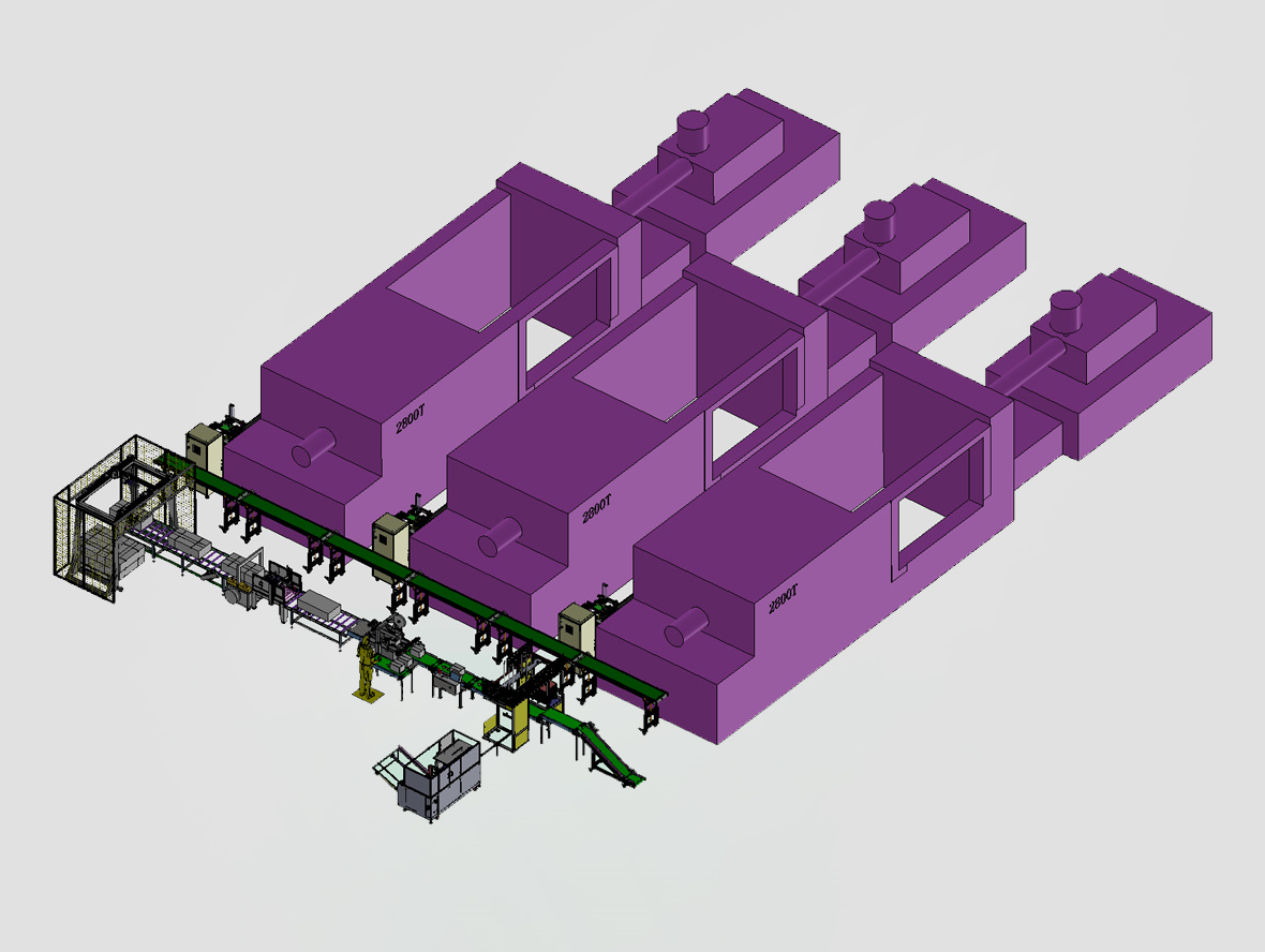 注塑检测包装自动生产线