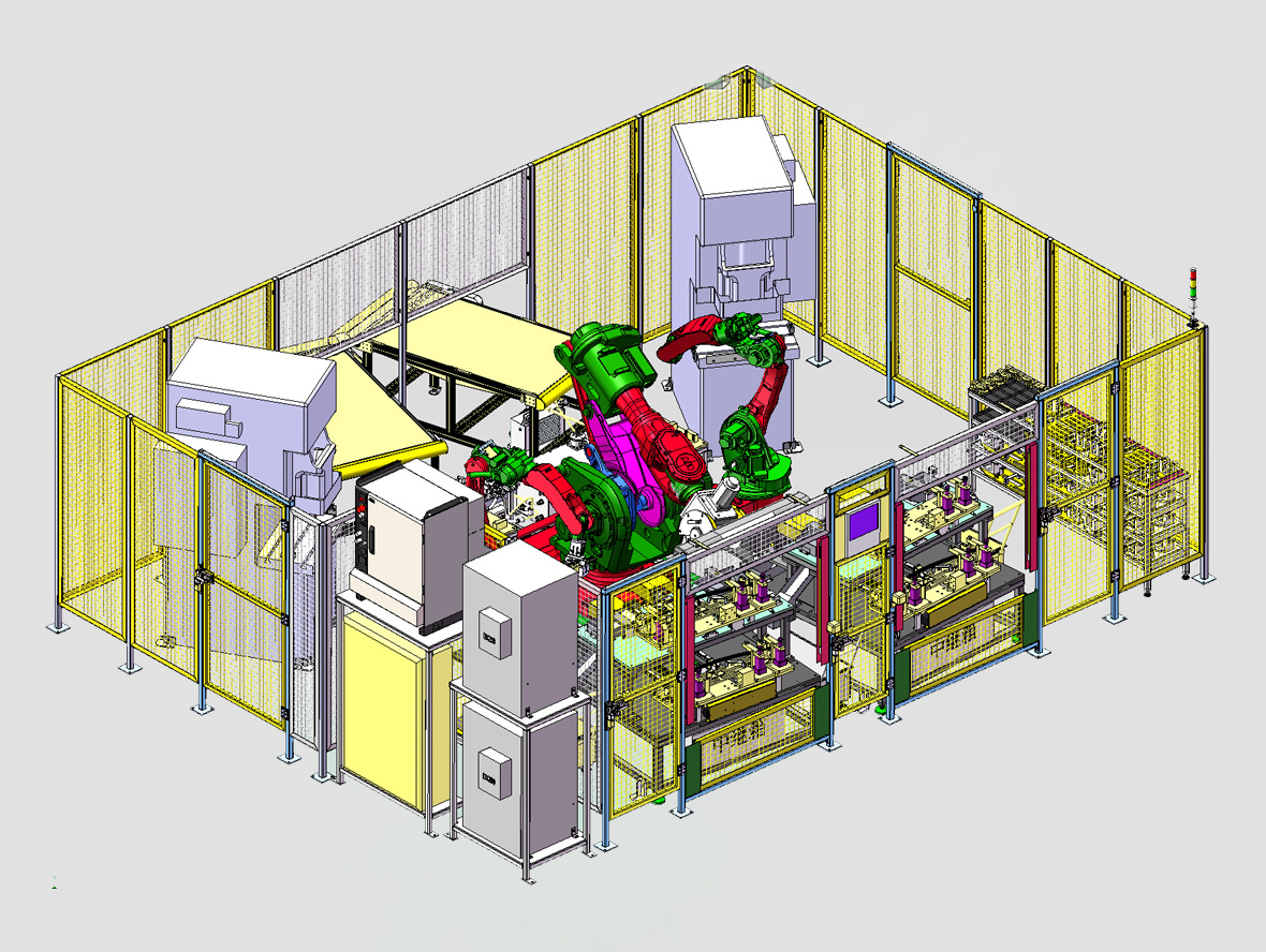 前后门门框上条弯冲自动化生产线