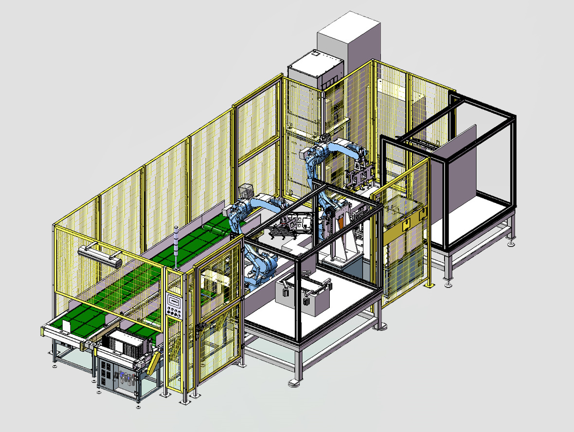 门体自动上下料自动铆接生产线