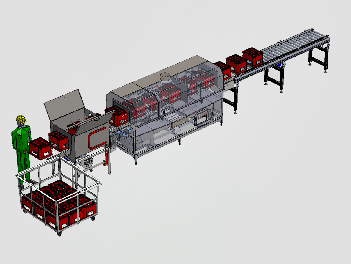 胶筐自动清洗线