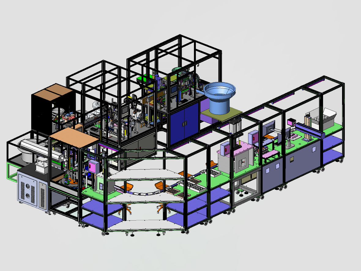 多工位马达组装线
