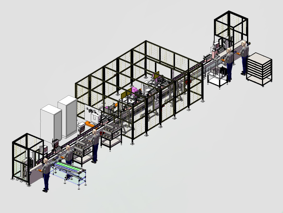 半自动化焊接生产线