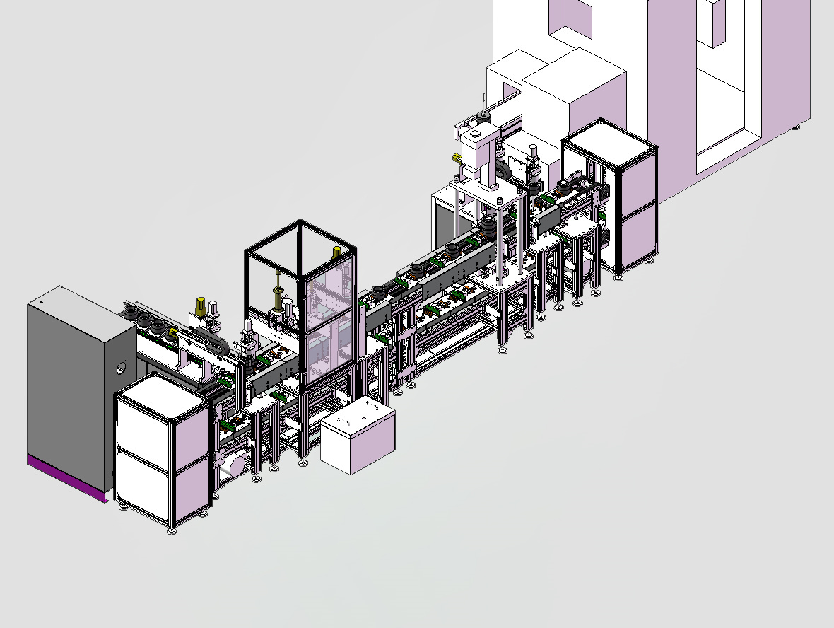 RP大功率塑封电机组装加工线自动化线体