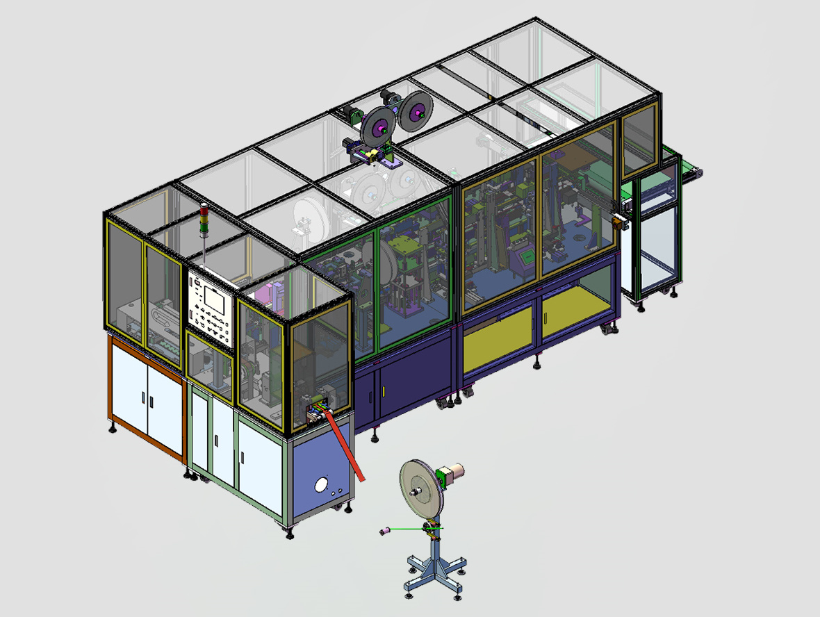 FFC手机软排线自动剥离热压冲裁切断检测生产线